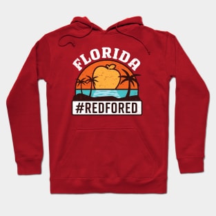 Red for Ed Florida Education Apple Rising Sun Hoodie